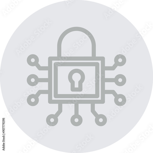 Encryption Vector Line Grey Circle Grey