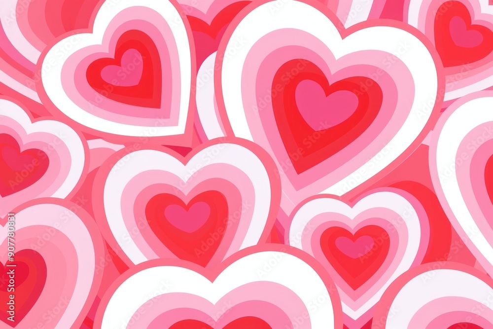 Pink heart patterned background. Pink heart patterned background.