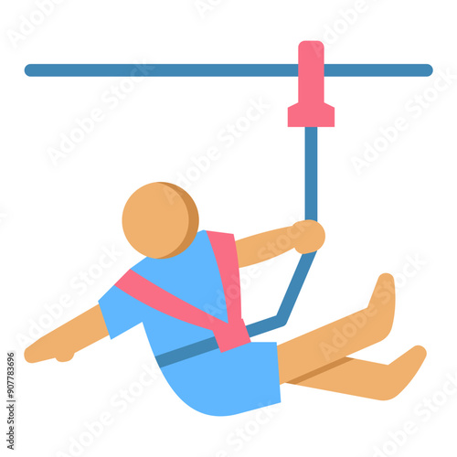 Zip Lining Icon