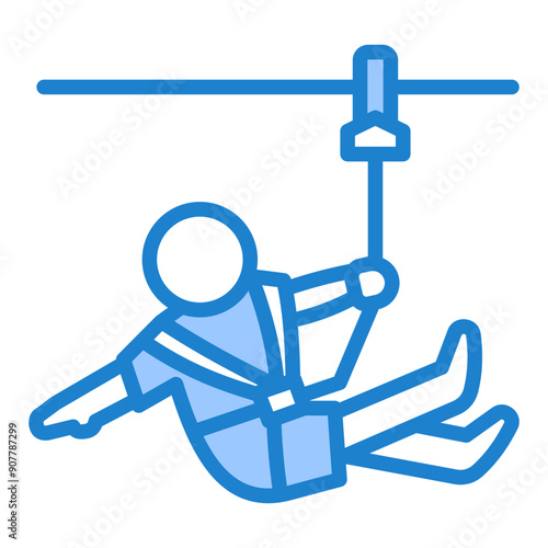Zip Lining Icon