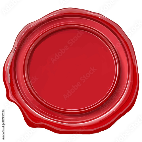 red wax seal vector png