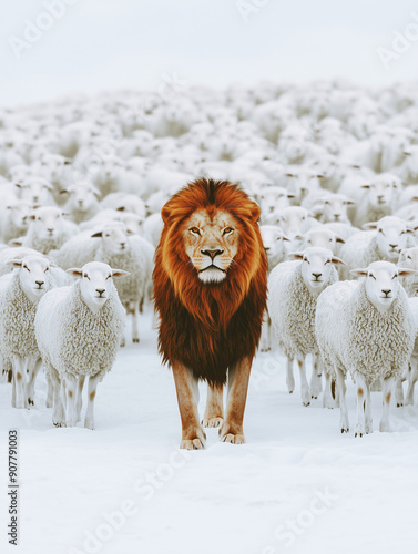 lion and sheep
