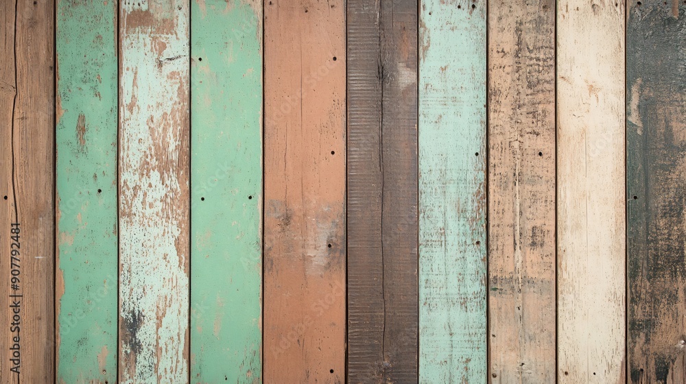 Weathered wooden planks in faded green
Weathered wooden planks in faded green