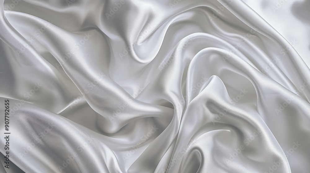 White Satin Draped Abstract White Satin Draped Abstract