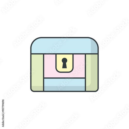 Treasure chest icon vector design templates simple and modern concept