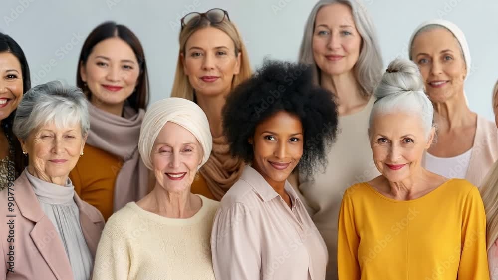 Group of diverse women of different ages, unity in diversity concept Group of diverse women of different ages, unity in diversity concept