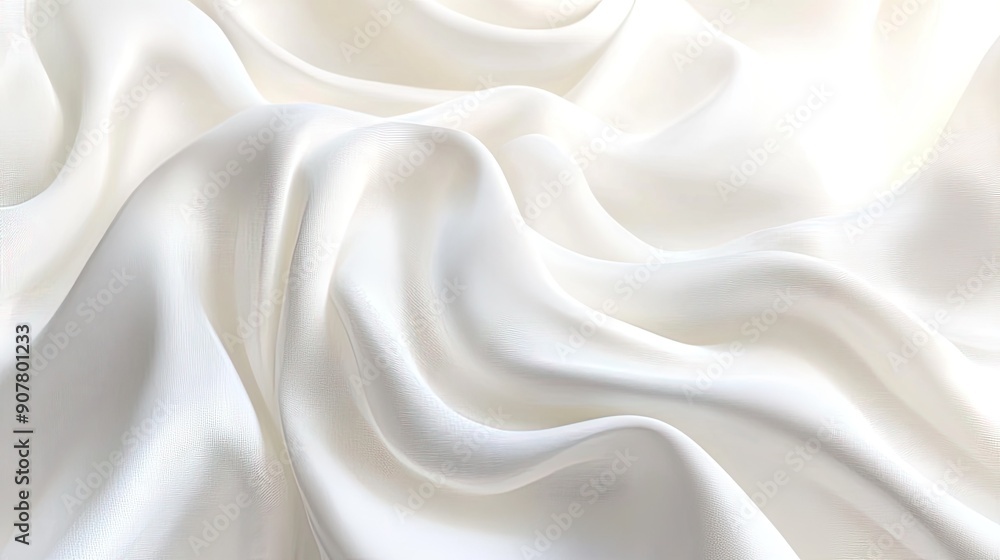 Fototapeta premium Minimalistic abstract white background with gentle curves and soft lighting, ideal for elegant and sophisticated designs.