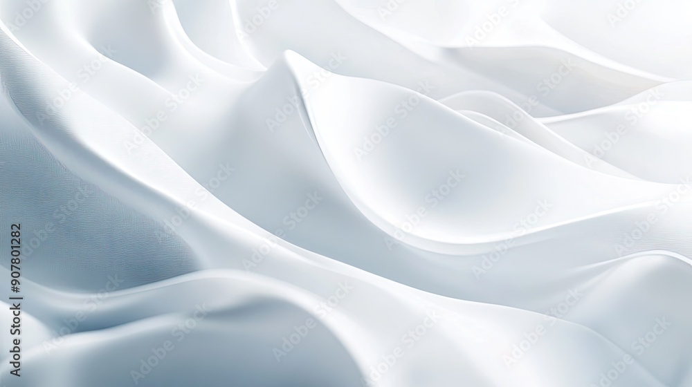 Obraz premium Minimalistic abstract white background with subtle gradients and light shadows, creating a clean and modern look perfect for presentations and websites.