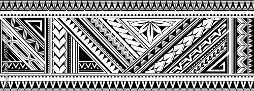 Polynesian style seamless tattoo