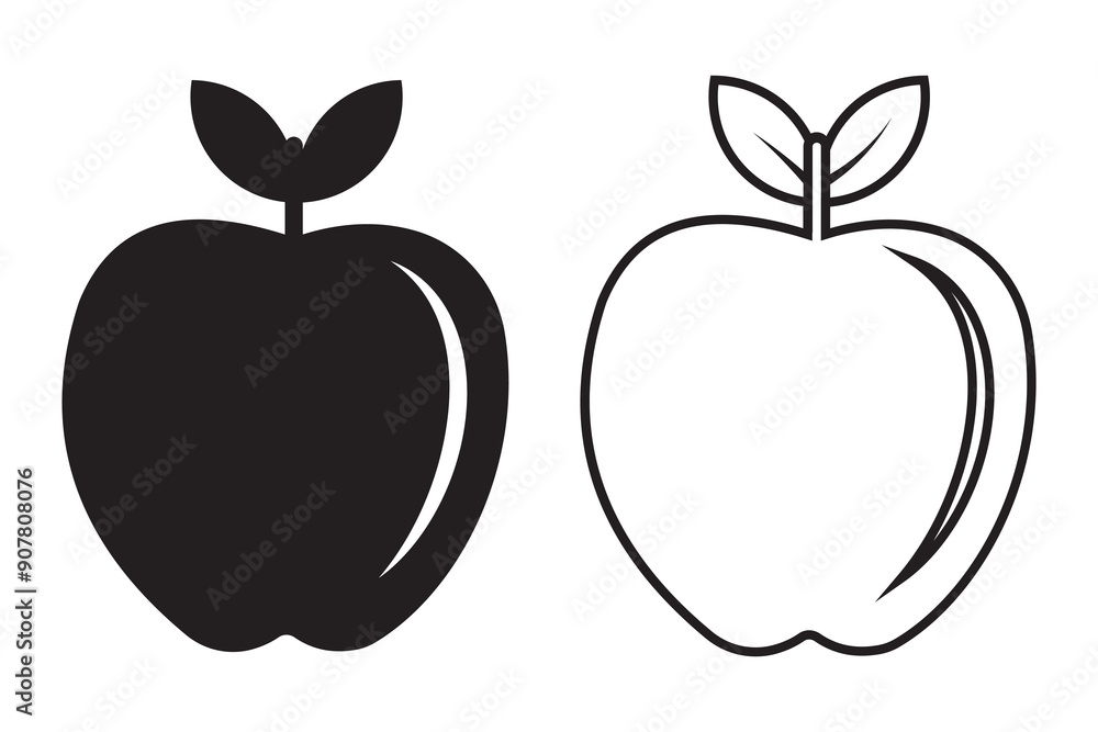 Apple icon set. Apple fruit vector, silhouette, icon set. Apple symbols design for logo, app, website. Apple silhouette and outline. Vector illustration. Apple icon set. Apple fruit vector, silhouette, icon set. Apple symbols design for logo, app, website. Apple silhouette and outline. Vector illustration.