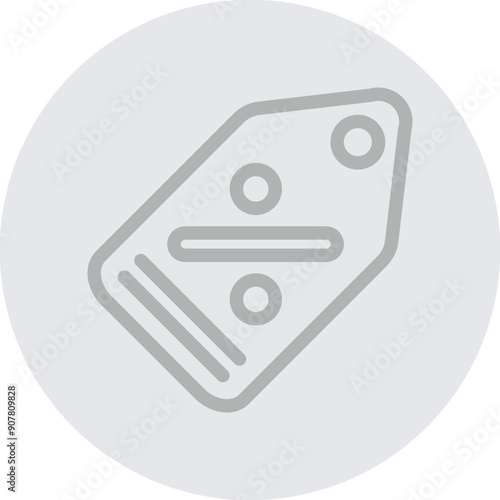 tag Vector Line Grey Circle Grey