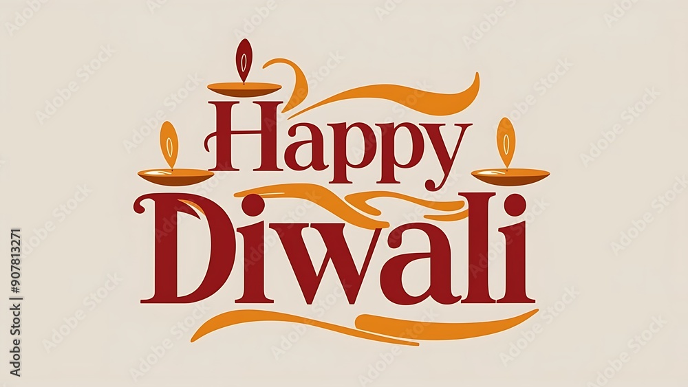Obraz premium Happy Diwali design. with. Diwali Poster, Diwali Banner, diya oil lamp Indian Hindu Festive, Diwali Diya oil lamp. Happy Diwali, typography, calligraphy, text, 