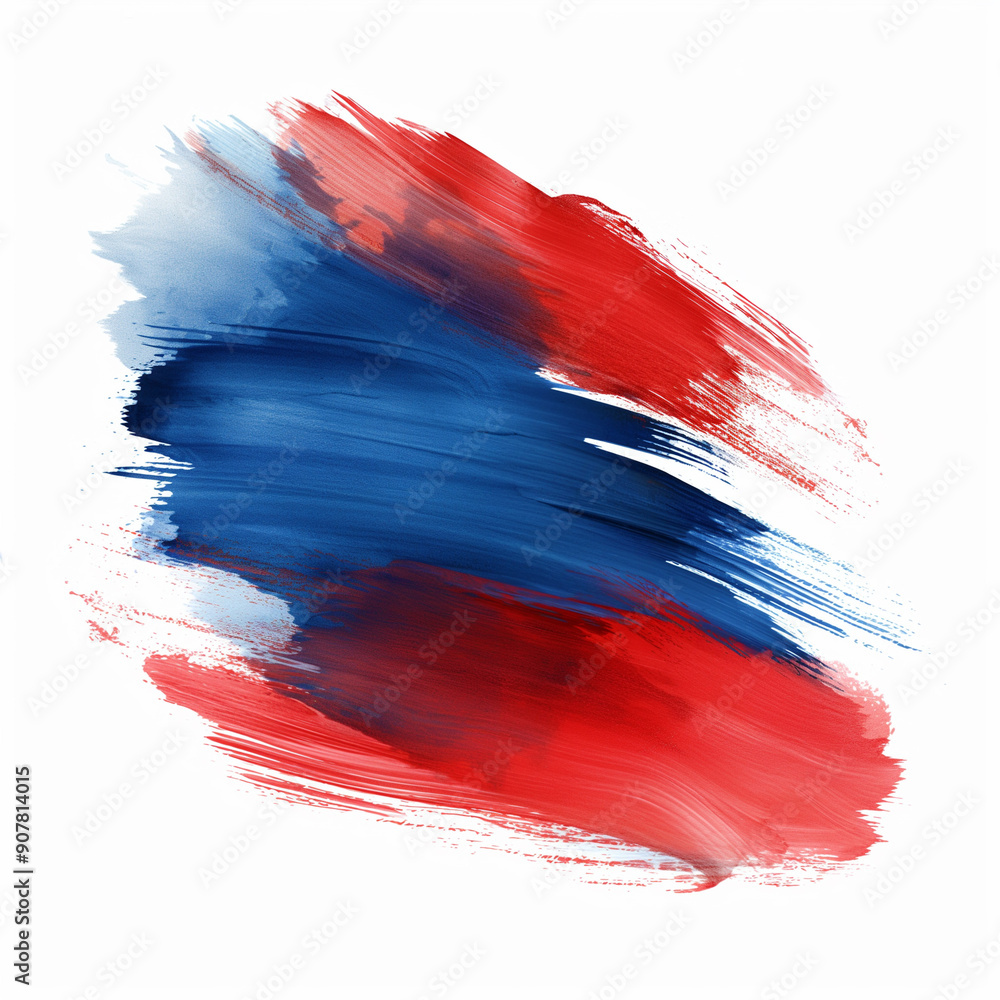 Red and Blue watercolor brush with white background, Illustration Red and Blue watercolor brush with white background, Illustration