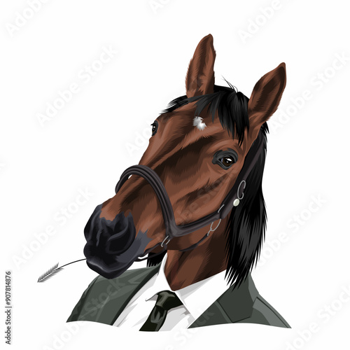 Horse with suit