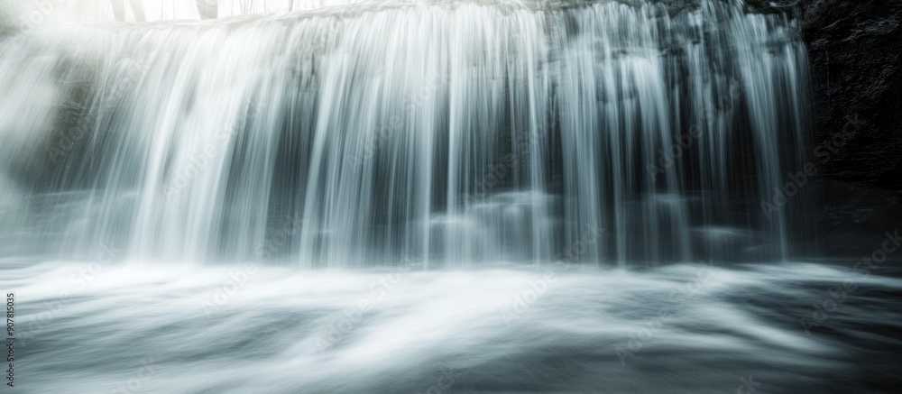 Serene Waterfall in the Forest Serene Waterfall in the Forest