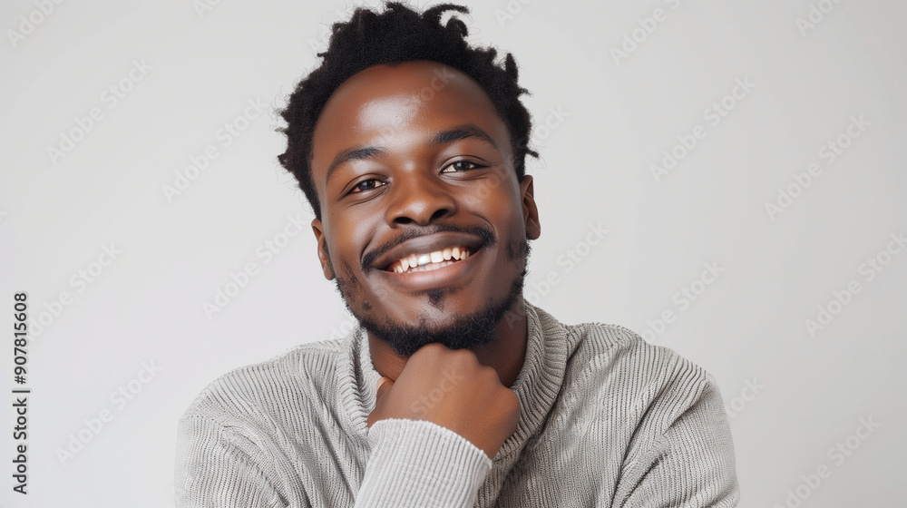 Smiling african american man isolated on white Smiling african american man isolated on white