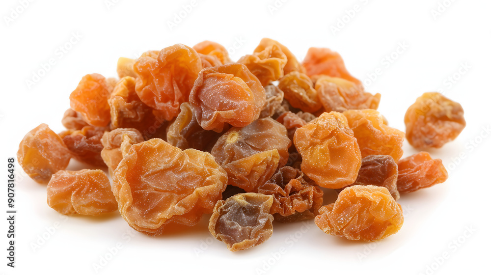 Sun dried golden berries isolated on white Sun dried golden berries isolated on white