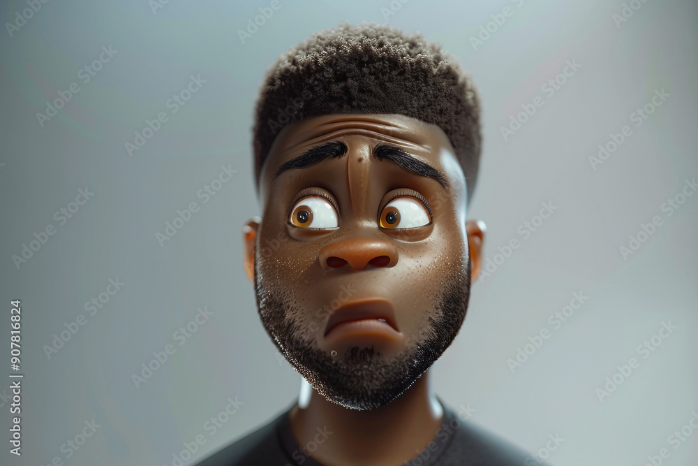Creative 3d illustration of cartoon character man created by generative AI Creative 3d illustration of cartoon character man created by generative AI
