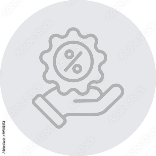Offer Vector Line Grey Circle Grey