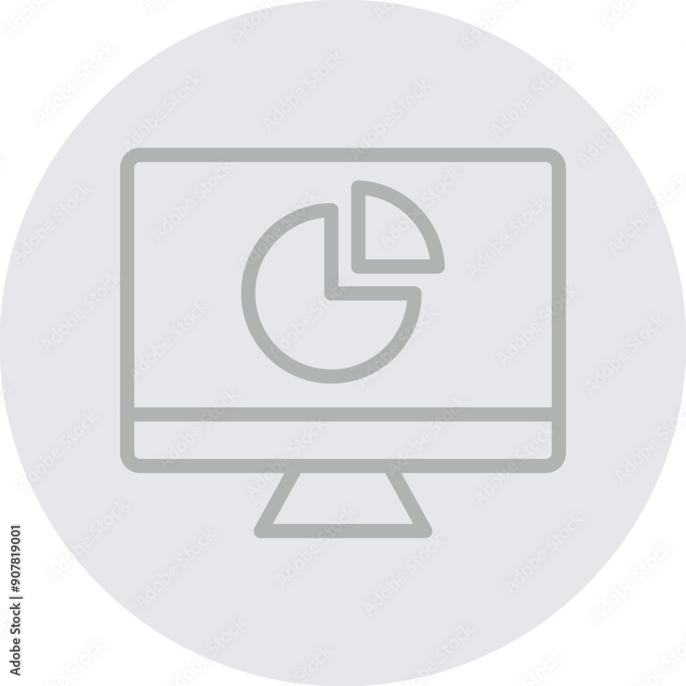 Pie Chart Vector Line Grey Circle Grey Pie Chart Vector Line Grey Circle Grey