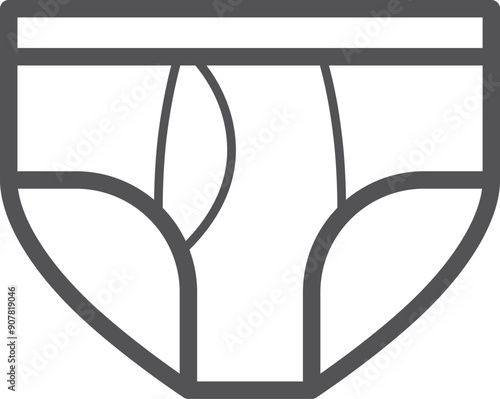 Male trunks line icon. Fashion underwear symbol