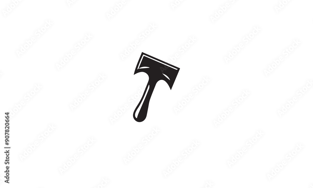 hammer logo design black simple flat icon on white background hammer logo design black simple flat icon on white background