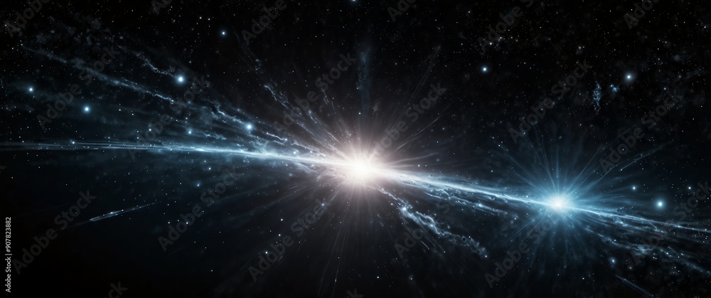 white motion lights in space galaxy plain black background wide angle panoramic view backdrop copy space white motion lights in space galaxy plain black background wide angle panoramic view backdrop copy space