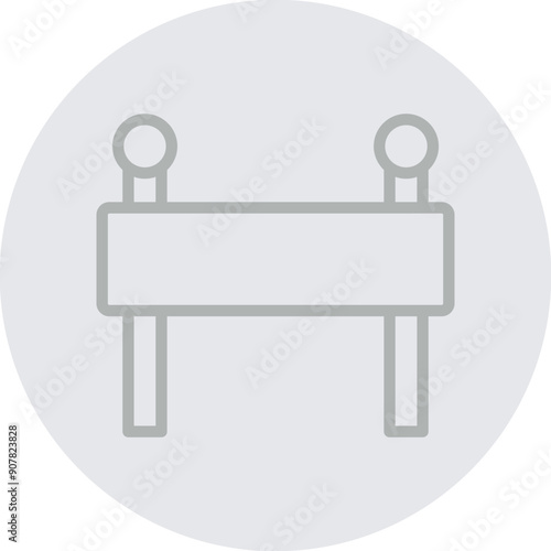 Barricade Vector Line Grey Circle Grey