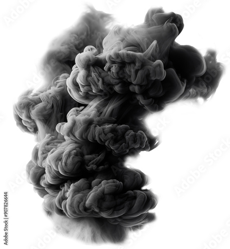 Thick Clouds of Smoke in a Dark Setting - Isolated Transparent PNG