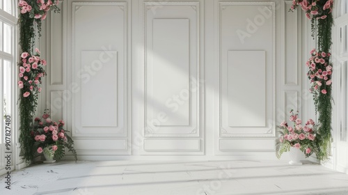 The elegance in Simplicity Minimalist Studio is set against a beautiful floral backdrop