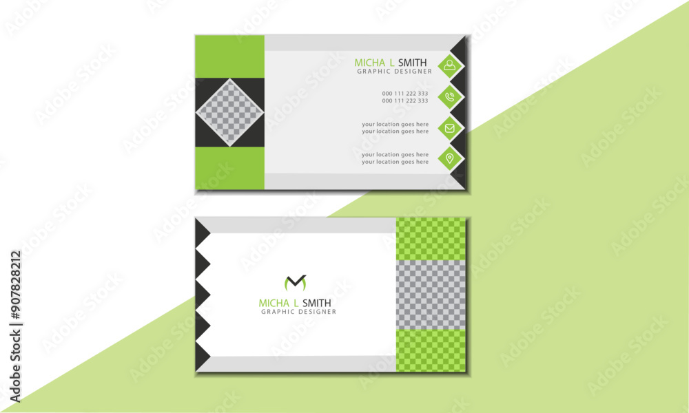 Fototapeta premium Business card design template, Print ready.