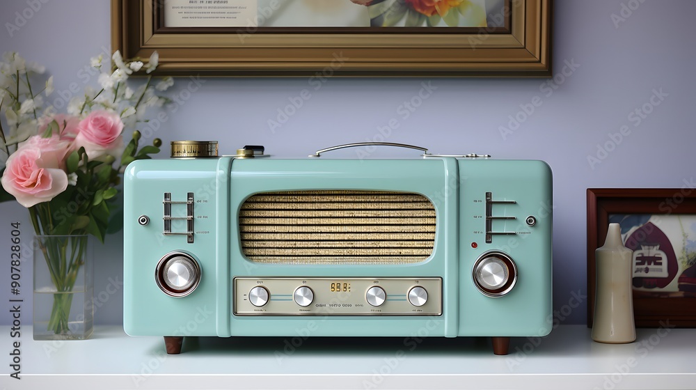 Obraz premium Futuristic portrait of a female android in a high-tech environment.