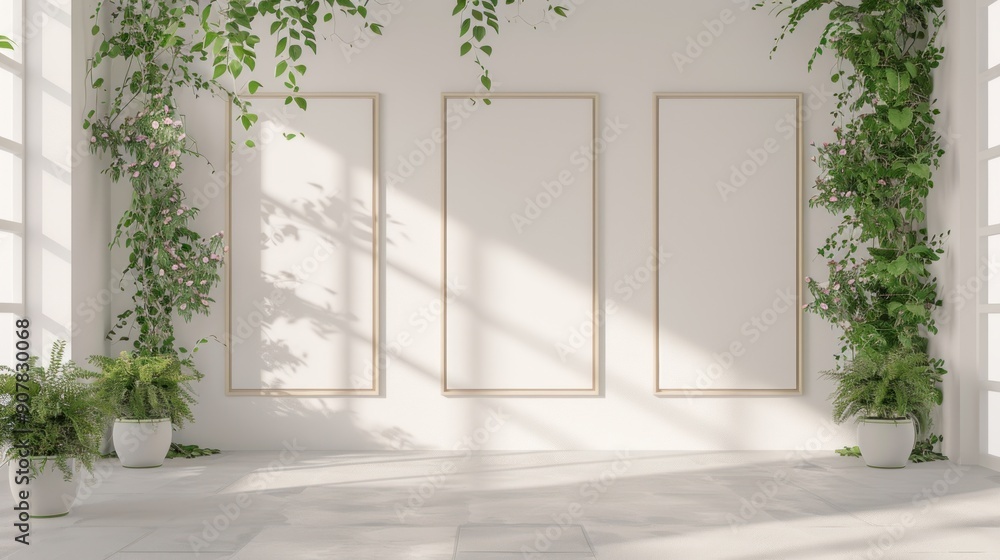 The elegance in Simplicity Minimalist Studio is set against a beautiful floral backdrop The elegance in Simplicity Minimalist Studio is set against a beautiful floral backdrop