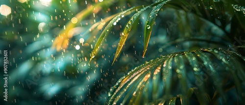 view through a forest like the rain forest, it has a dense texture wallpaper photo