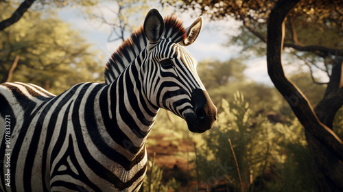 zebra in the wild
