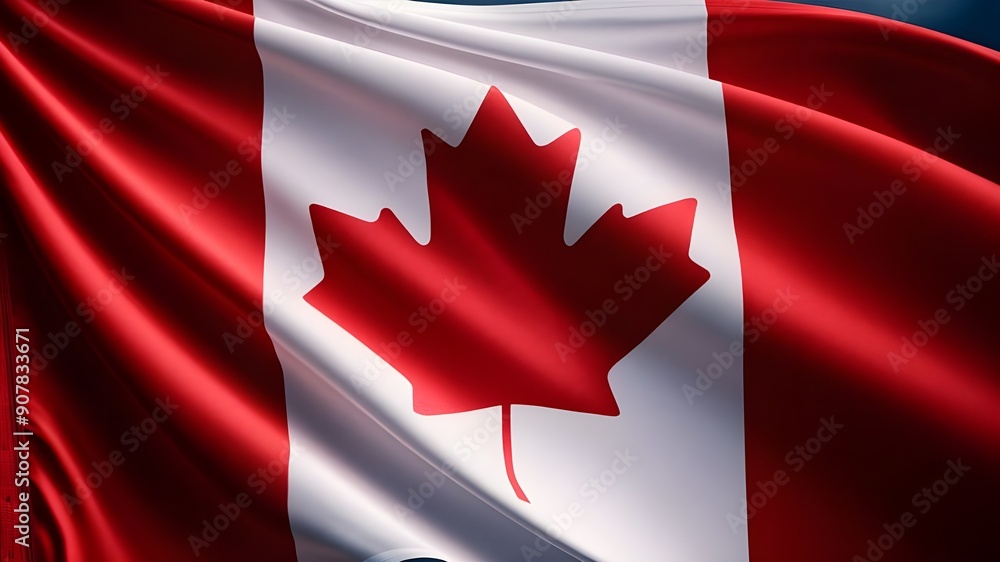 Canadian flag waving, Canada Canadian flag waving, Canada
