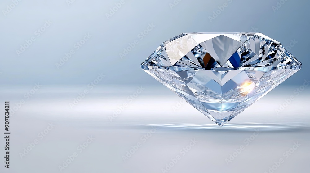 A close-up of a diamond, revealing internal structures and inclusions A close-up of a diamond, revealing internal structures and inclusions
