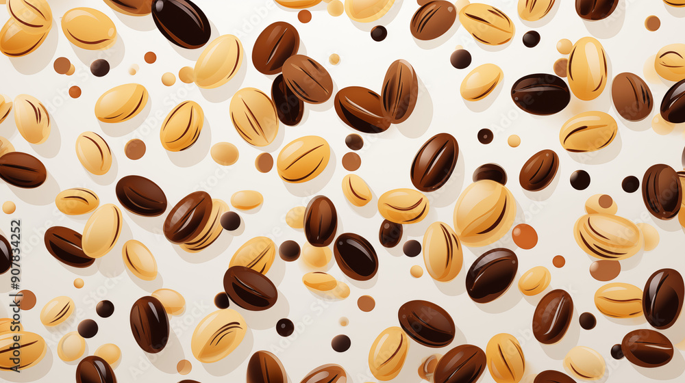 Beans Grains with Water Splashes, Abstract Image, Texture, Pattern Background, Wallpaper, Cover and Screen of Smartphone, Cell Phone, Computer, Laptop, 9:16 and 16:9 Format Beans Grains with Water Splashes, Abstract Image, Texture, Pattern Background, Wallpaper, Cover and Screen of Smartphone, Cell Phone, Computer, Laptop, 9:16 and 16:9 Format