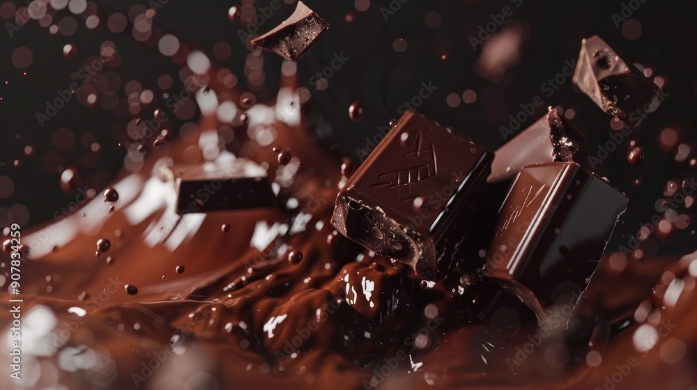 Delicious melted chocolate chunks food menu Delicious melted chocolate chunks food menu