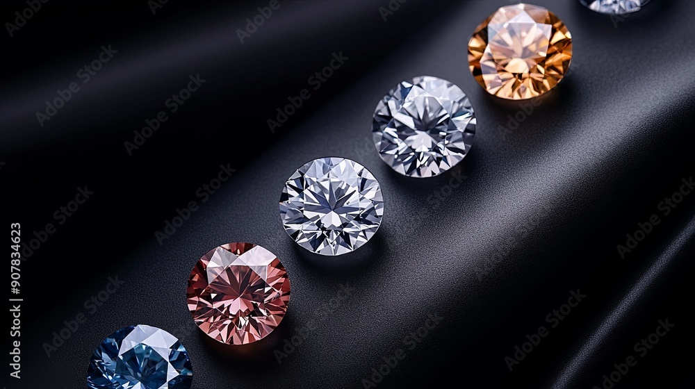 A diamond surrounded by other precious stones, emphasizing its rarity A diamond surrounded by other precious stones, emphasizing its rarity