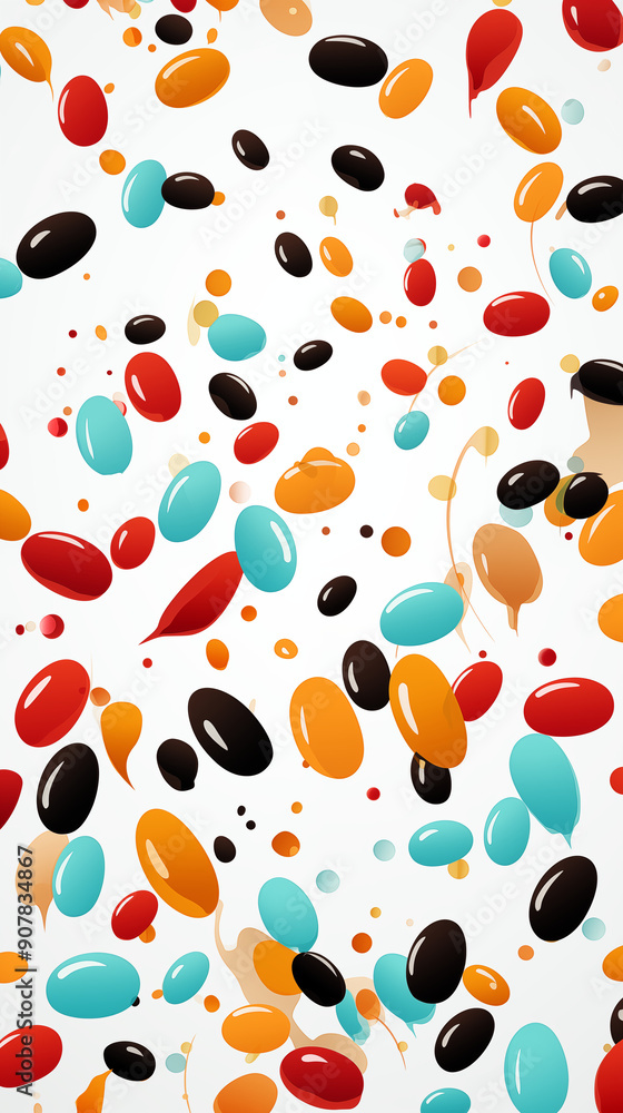 Beans Grains with Water Splashes, Abstract Image, Texture, Pattern Background, Wallpaper, Cover and Screen of Smartphone, Cell Phone, Computer, Laptop, 9:16 and 16:9 Format Beans Grains with Water Splashes, Abstract Image, Texture, Pattern Background, Wallpaper, Cover and Screen of Smartphone, Cell Phone, Computer, Laptop, 9:16 and 16:9 Format