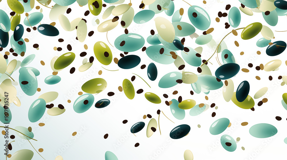 Beans Grains with Water Splashes, Abstract Image, Texture, Pattern Background, Wallpaper, Cover and Screen of Smartphone, Cell Phone, Computer, Laptop, 9:16 and 16:9 Format Beans Grains with Water Splashes, Abstract Image, Texture, Pattern Background, Wallpaper, Cover and Screen of Smartphone, Cell Phone, Computer, Laptop, 9:16 and 16:9 Format