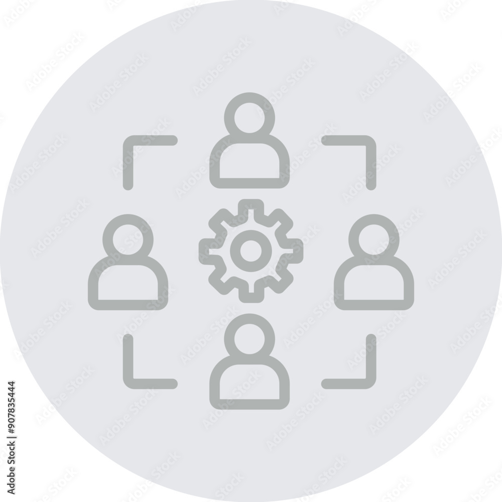 Cooperation Vector Line Grey Circle Grey Cooperation Vector Line Grey Circle Grey