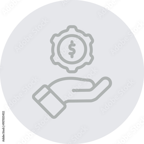 Management Vector Line Grey Circle Grey