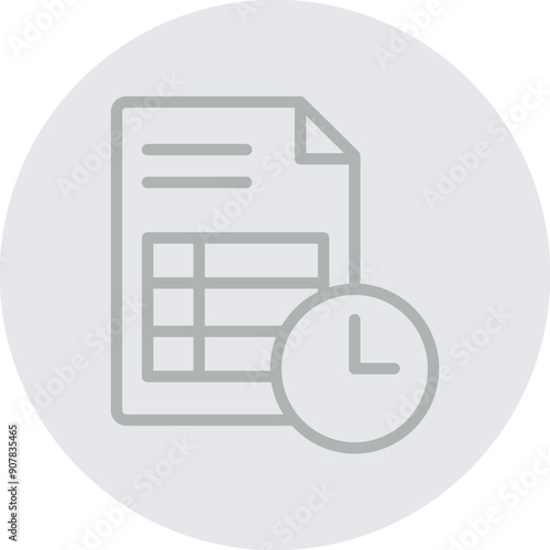 Deadline Vector Line Grey Circle Grey
