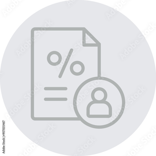 Customer Vector Line Grey Circle Grey