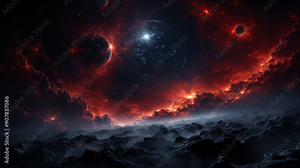 Fototapeta premium Lava, Cosmos, Fire, Abstract Image, Texture, Pattern Background, Wallpaper, Smartphone Cover and Screen, Cell Phone, Computer, Laptop, 9:16 and 16:9 Format