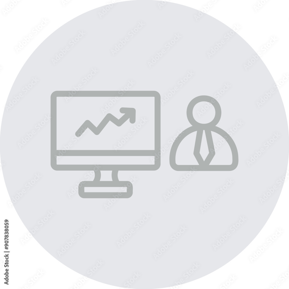 Trader Vector Line Grey Circle Grey Trader Vector Line Grey Circle Grey