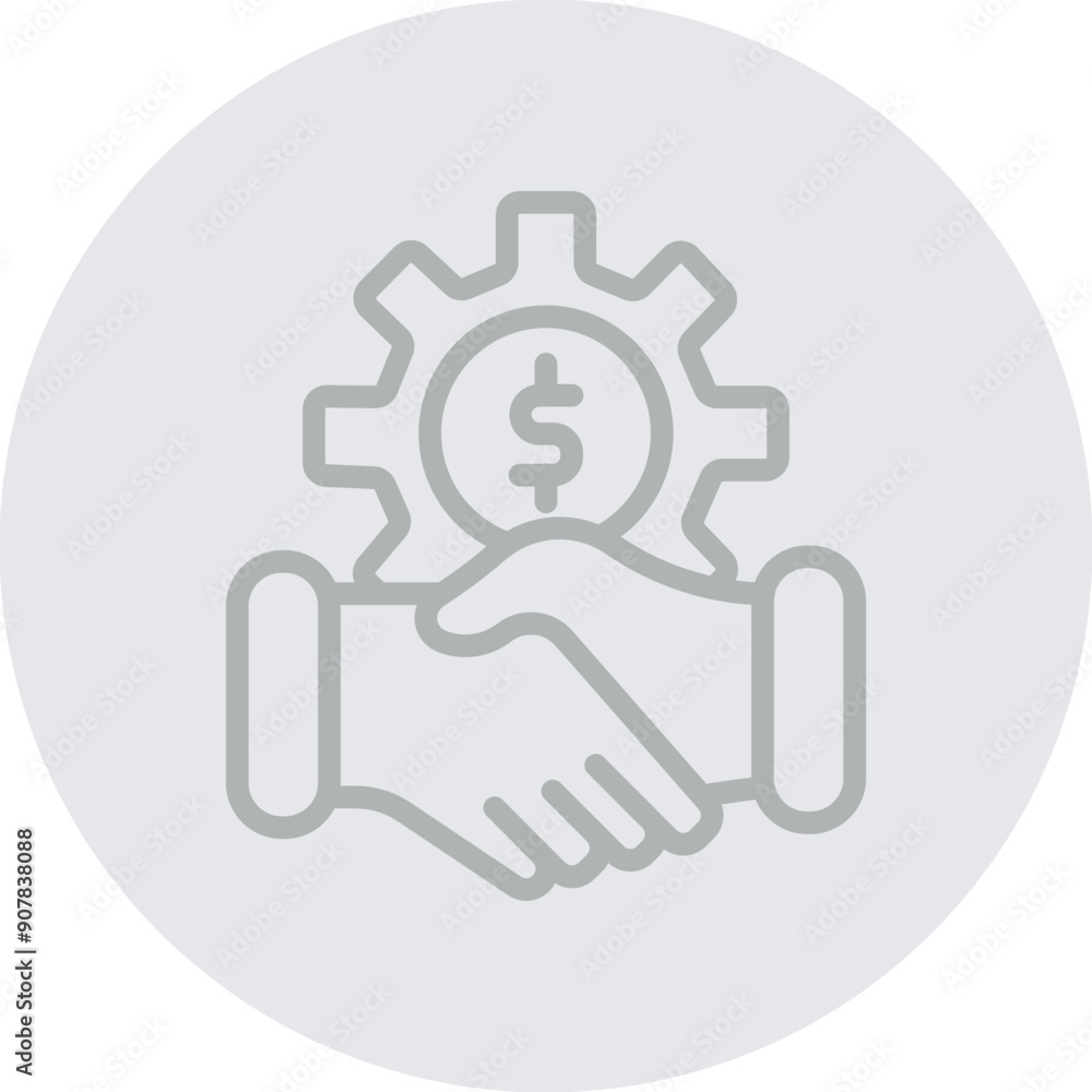 Partnership Vector Line Grey Circle Grey Partnership Vector Line Grey Circle Grey