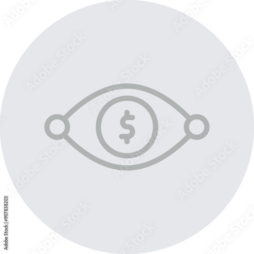 Visionary Vector Line Grey Circle Grey